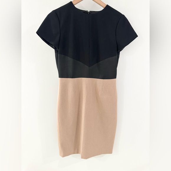 Brooks Brothers Tan & Black Sheath Dress Size 2 - Picture 3 of 5